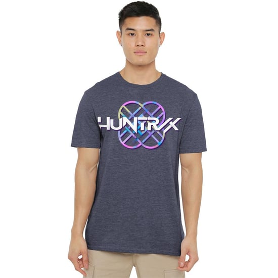 K-Pop Demon Hunters Unisex Vuxen Huntr/X Pastellgrå Logo T-shirt (Marin) - Image 4