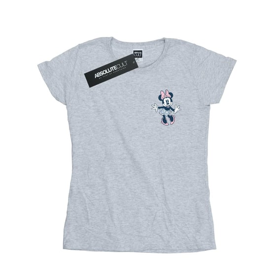 Disney Womens/Ladies Minnie Mouse Dancing Chest Cotton T-Shirt (Sports Grey) - Image 1