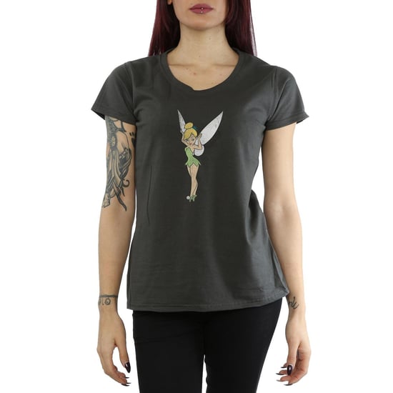 Disney Womens/Ladies Classic Tinkerbell Cotton T-Shirt (Light Graphite) - Image 2