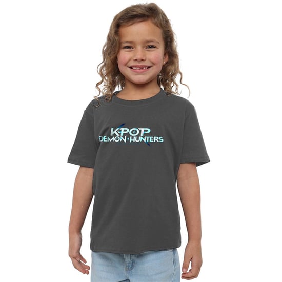 K-Pop Demon Hunters Childrens/Kids Logo T-Shirt (Charcoal) - Image 4