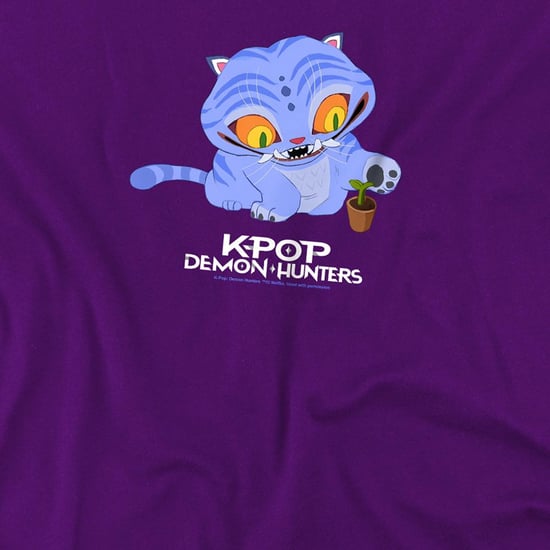 K-Pop Demon Hunters Kinder/Kids Schattig Derpy Tiger T-shirt (Paars) - Image 2