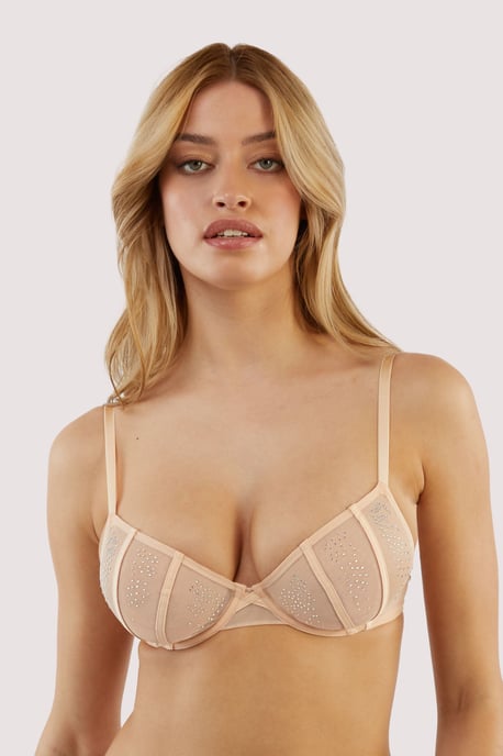 Playful Promises Nola Toffee Diamante Studded Bra - Image 2