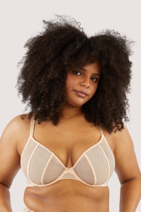 Playful Promises Nola Toffee Diamante Studded Bra - Image 4