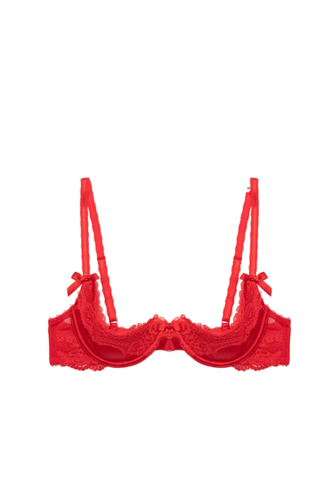 Playful Promises Eliza Lace Trim Quarter Cup Bra - Image 3