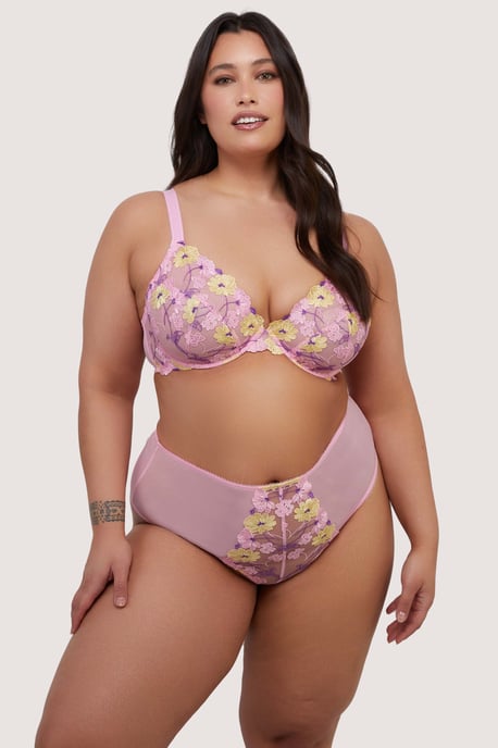 Playful Promises Luna Pastel Embroidery High Waisted Thong - Image 2