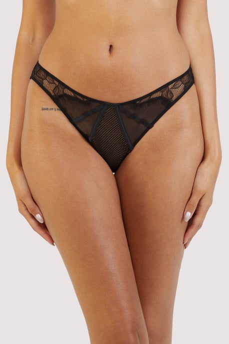 Felicity Hayward X Pp Fairfield Fishnet And Lace Hipster Brief - Image 1