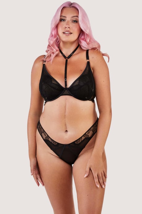 Felicity Hayward X Pp Fairfield Fishnet And Lace Hipster Brief - Image 5