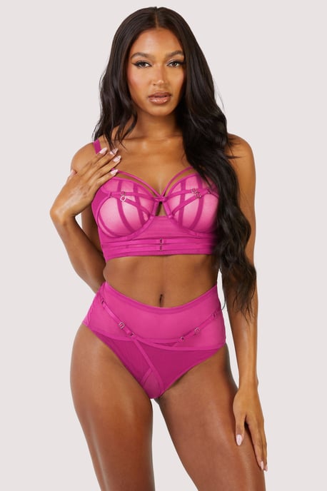 Playful Promises Eddie Magenta Crossover High Waist Brief - Image 5