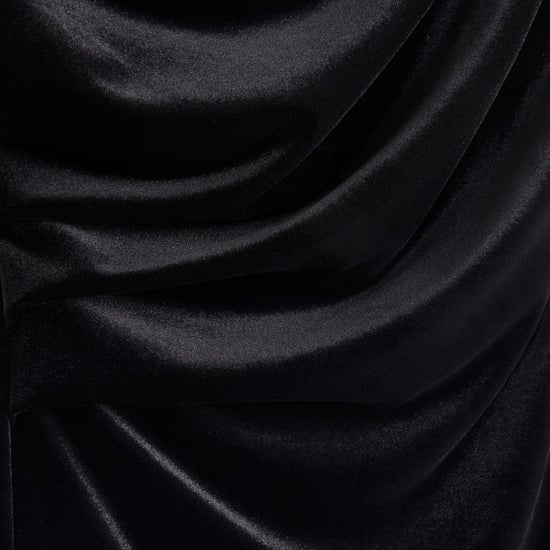 River Island Womens Midi Dress Black Velvet Drape - Image 4