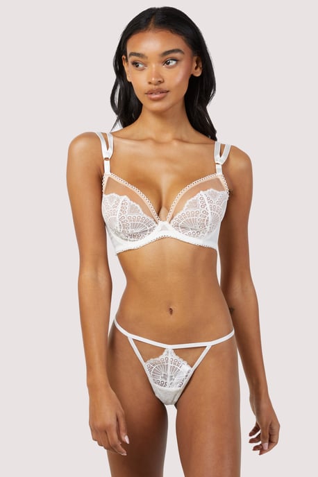 Wolf & Whistle Carmen Lace Thong With Picot Trim - Image 5