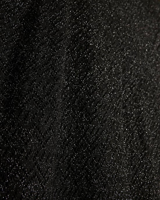 River Island Womens Maxi Dress Black Knitted Glitter Bandeau - Image 4