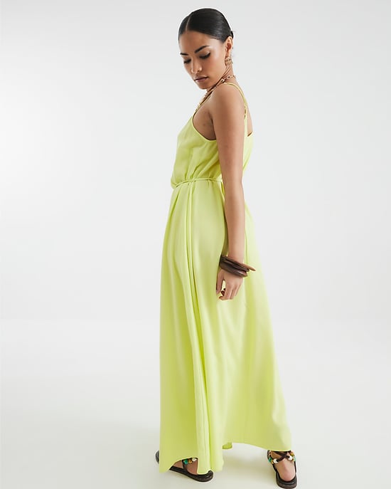 River Island Womens Maxi Dress Petite Lime Sleeveless - Image 3