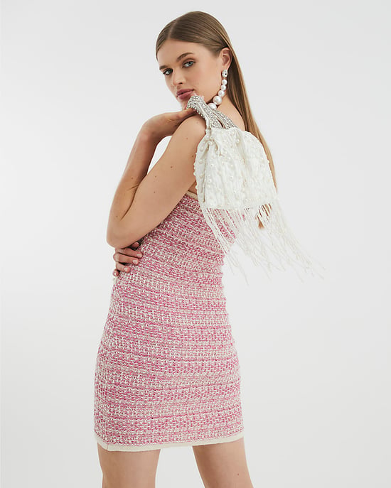 River Island Womens Mini Dress Pink Boucle Bandeau - Image 3