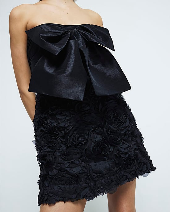 River Island Womens Mini Dress Black Bandeau Bow - Image 2