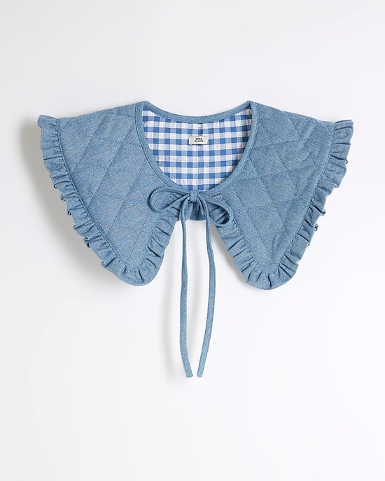 River Island Womens Collar Blue Denim Quilted - Image 2