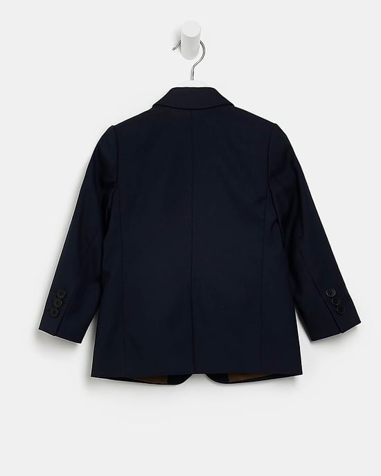 River Island Mini Boys Suit Jacket Navy Tailored - Image 2