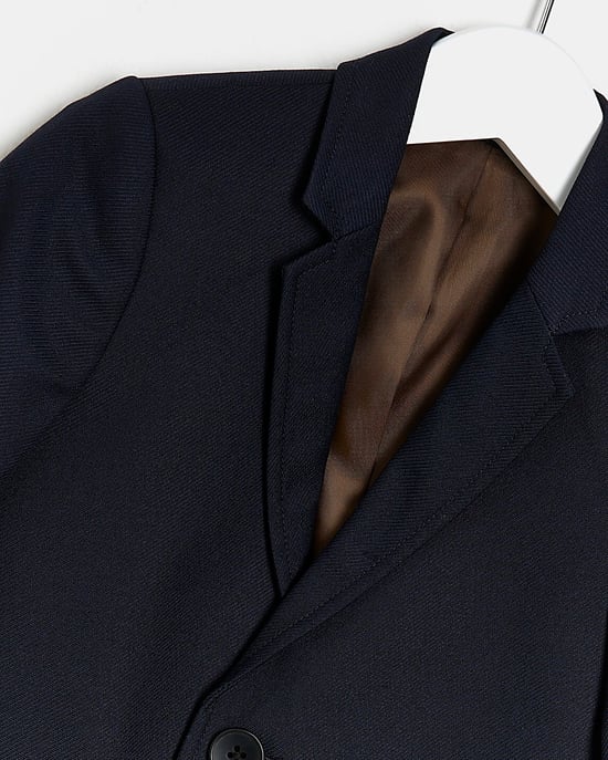 River Island Mini Boys Suit Jacket Navy Tailored - Image 3