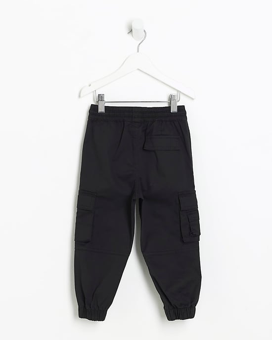 River Island Mini Boys Cargo Trousers Black - Image 2