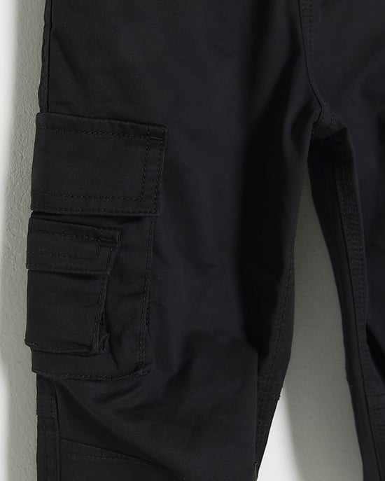 River Island Mini Boys Cargo Trousers Black - Image 4