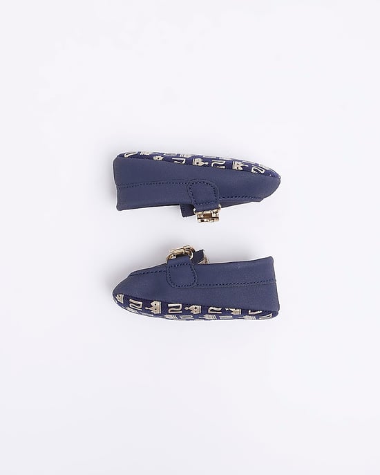 River Island Baby Boys Loafers Blue Suedette - Image 2