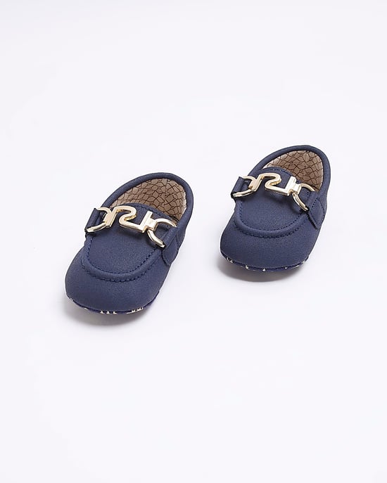 River Island Baby Boys Loafers Blue Suedette - Image 4
