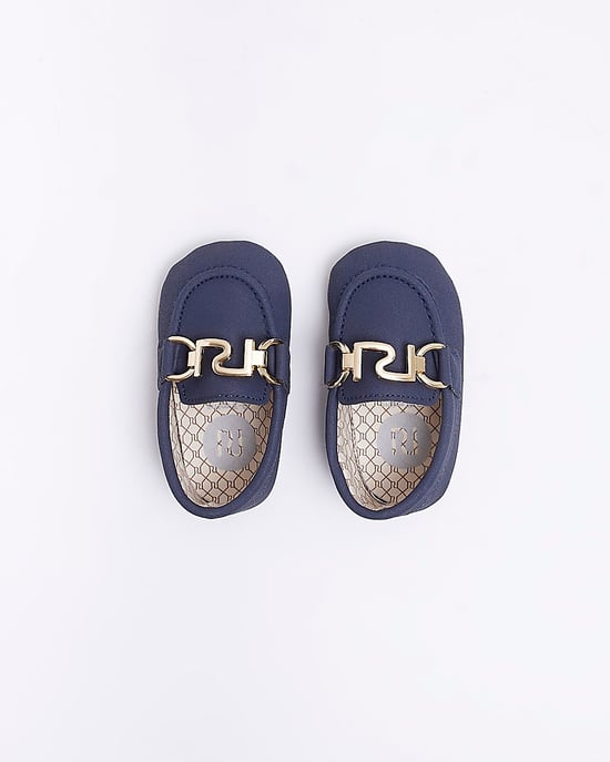River Island Baby Boys Loafers Blue Suedette - Image 5
