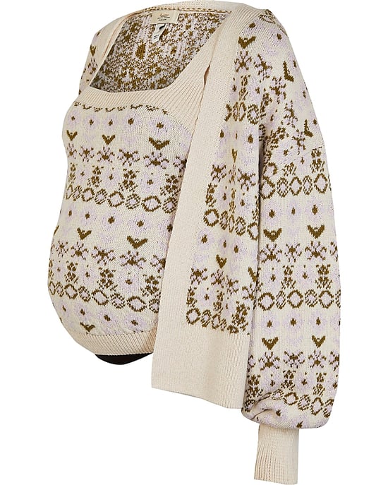 River Island Womens Cami & Cardigan Set Cream Maternity - Image 4
