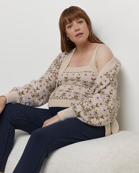 River Island Womens Cami & Cardigan Set Cream Maternity - Image 5