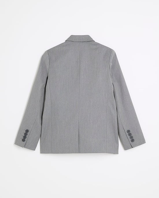 River Island Boys Suit Jacket Grey Tailored - Image 2