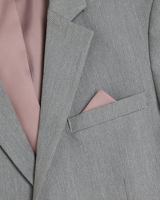 River Island Boys Suit Jacket Grey Tailored - Image 3