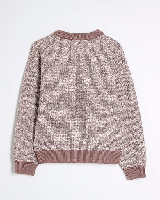 River Island Boys Jumper Pink Speckled - Image 2