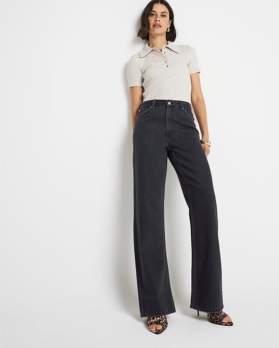 River Island Womens Straight Jeans Black Relaxed - Image 3