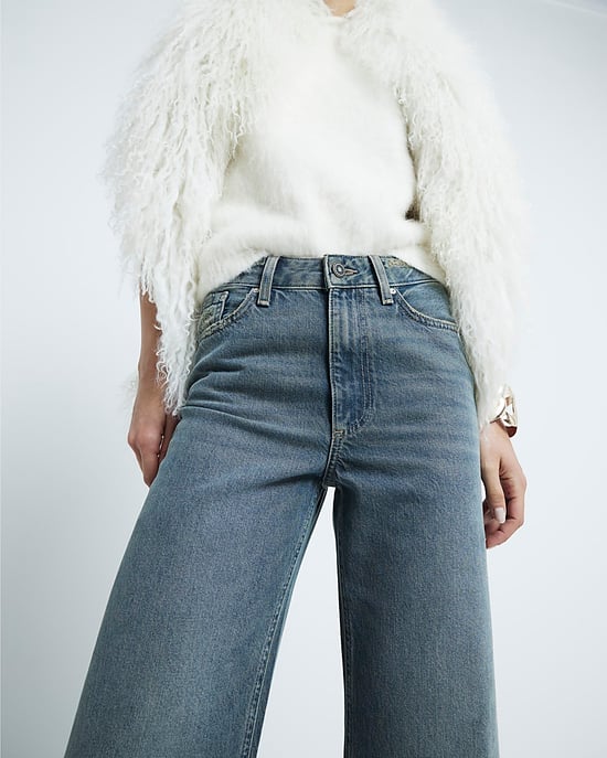 River Island Womens Straight Jeans Blue Relaxed - Image 5