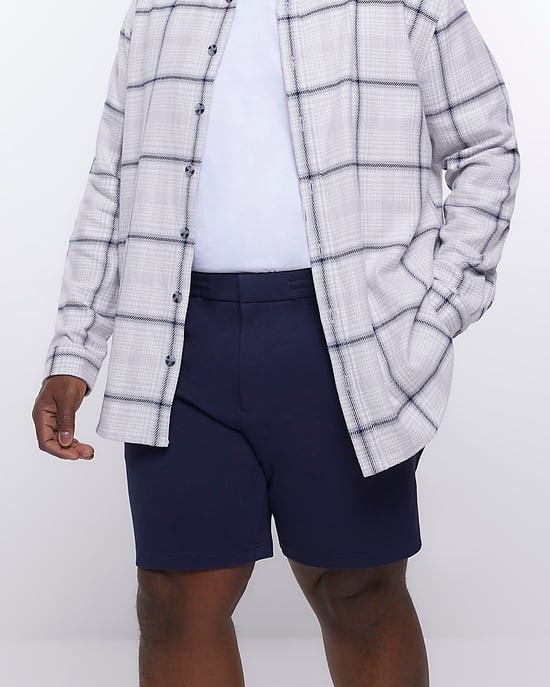 River Island Mens Shorts Big & Tall Navy Slim Fit Twill - Image 4