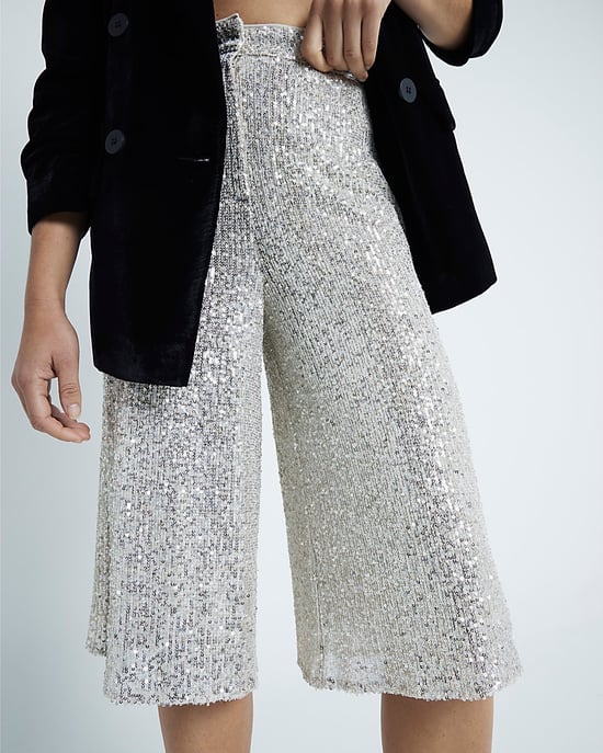 River Island Womens Bermuda Shorts Silver Sequin - Image 3