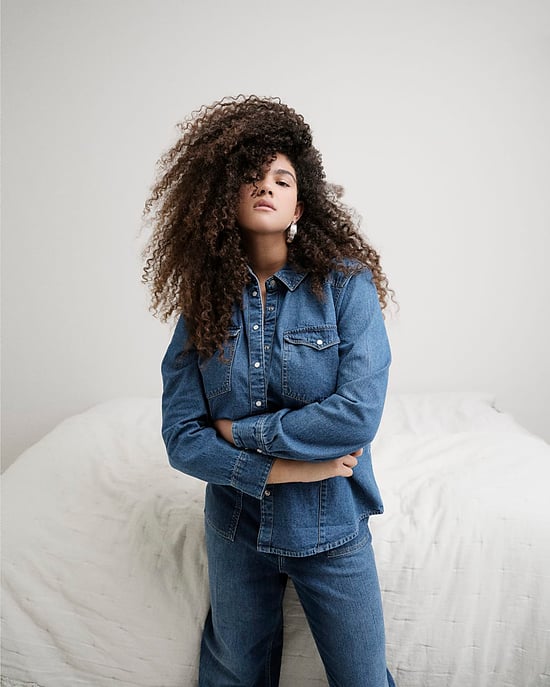 River Island Womens Western Shirt Blue Denim - Image 2