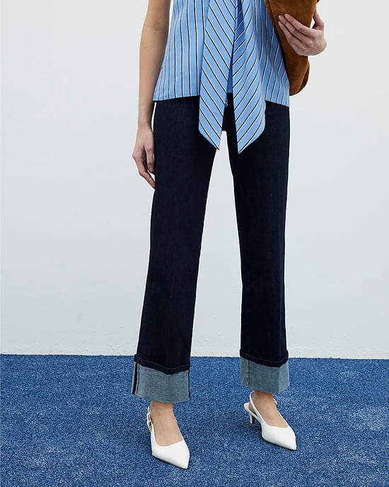 River Island Womens Slim Fit Jeans Indigo Turn Up - Image 3