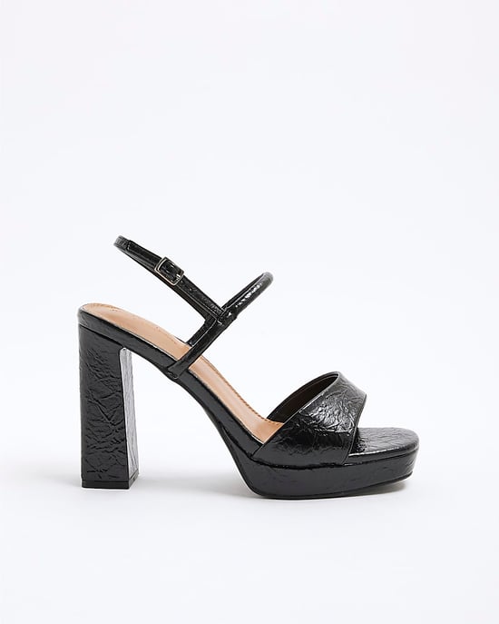 River Island Womens Slingback Sandals Black Wide Fit Platform - Image 2