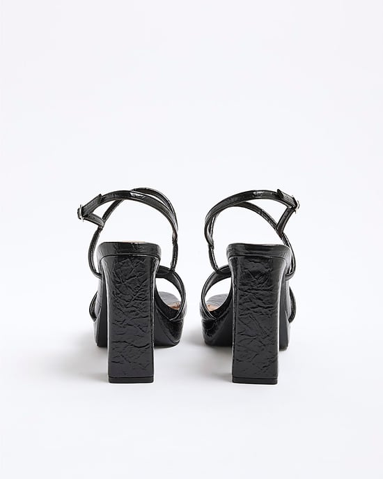 River Island Womens Slingback Sandals Black Wide Fit Platform - Image 3