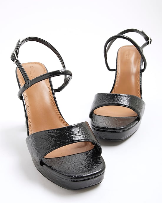 River Island Womens Slingback Sandals Black Wide Fit Platform - Image 4