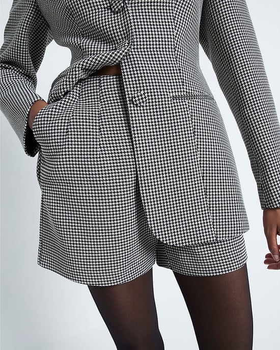 River Island Womens Shorts Brown Micro Check - Image 3