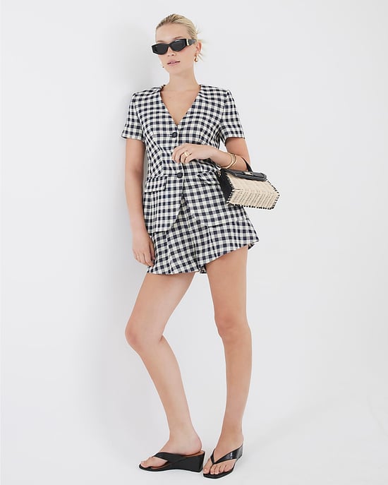 River Island Womens Flare Shorts Black Gingham - Image 3