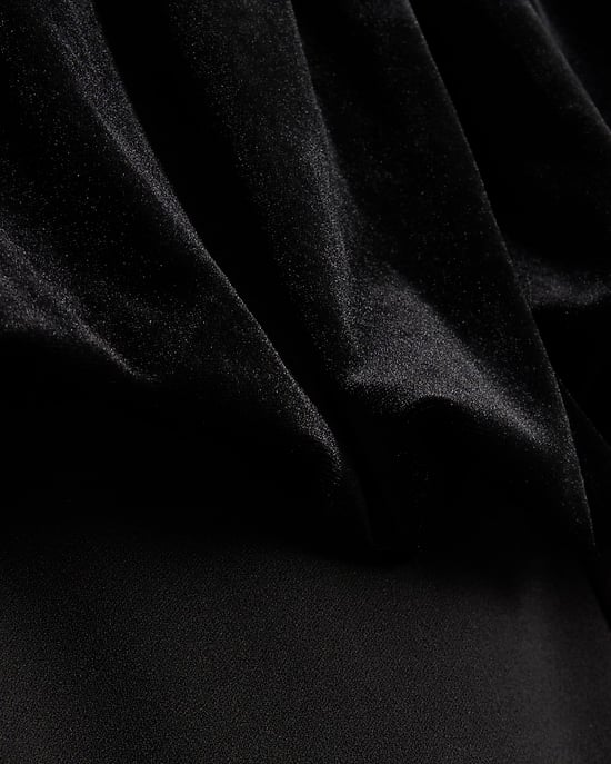 River Island Womens Jumpsuit Petite Black Velvet Bubble Bandeau - Image 3