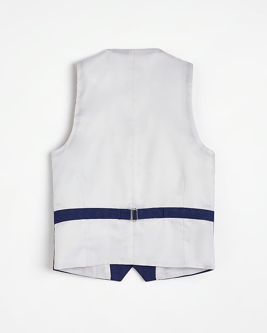 River Island Boys Suit Waistcoat Blue - Image 3