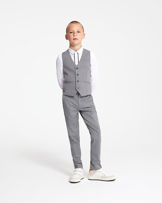 River Island Boys Suit Waistcoat Grey - Image 4