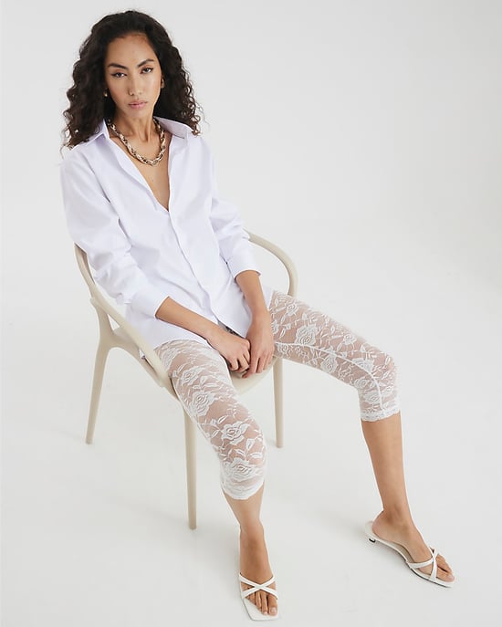 River Island Womens Capri Trousers White Lace - Image 4
