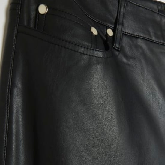 River Island Womens Straight Trousers Black Faux Leather - Image 5