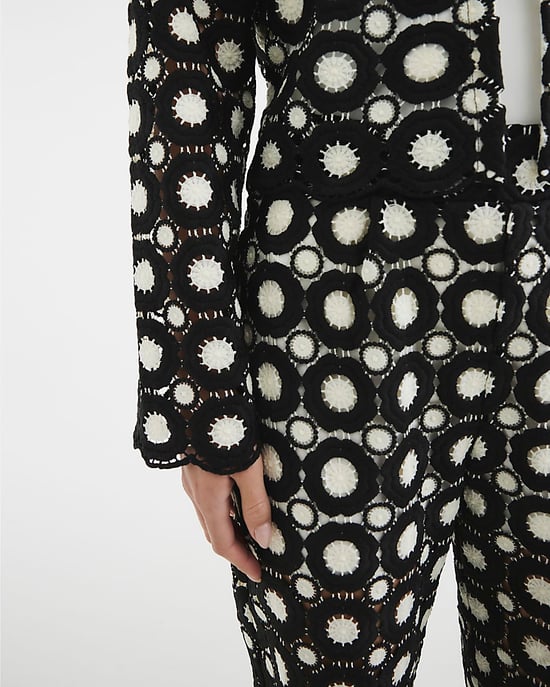 River Island Womens Flared Trousers Petite Black Crochet - Image 3