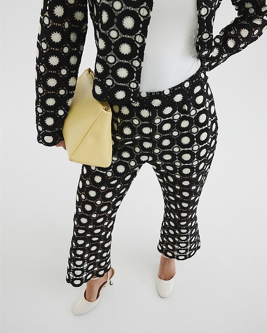 River Island Womens Flared Trousers Petite Black Crochet - Image 4