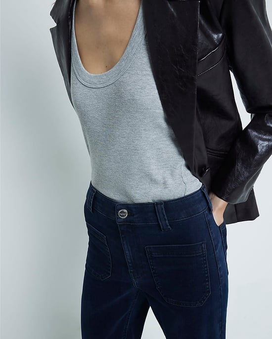 River Island Womens Wide Leg Jeans Indigo Pocket Front - Image 4